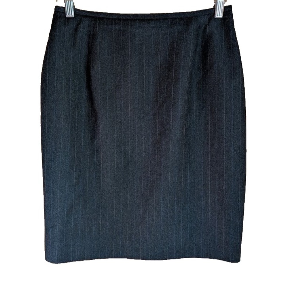 Vintage Lauren Ralph Lauren Skirt 8 Wool Pinstripe Classic Timeless Office Chic